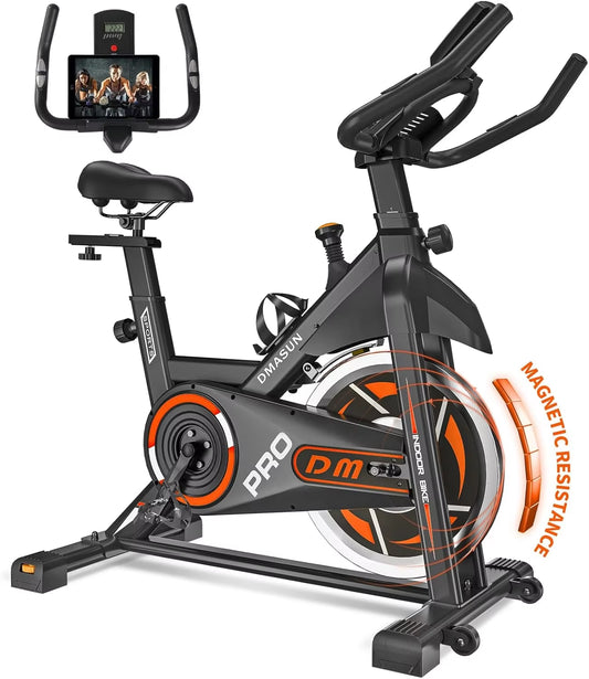 Exercise Bike, Indoor Cycling Bike Stationary, Cycle Bike with Comfortable Seat Cushion, Digital Display with Pulse